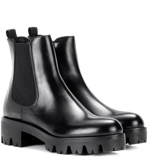 prada 2tf001 ob2 black boot|Black Leather Chelsea Boots .